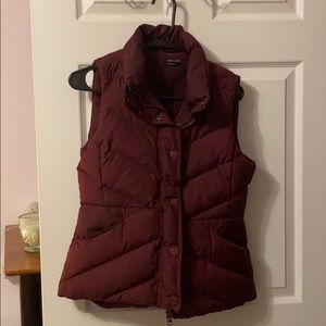 J Crew maroon/purple puffer vest